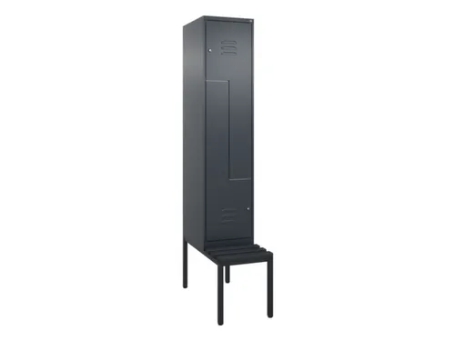 Z-garderobekast,HxBxD 2120x400x815mm,2vak,vak B 400mm,cil.-slot