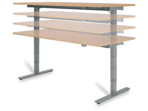 Elektrisch in hgte vst. zit-sta-bureau esdoorn 650-1250x1800x800mm