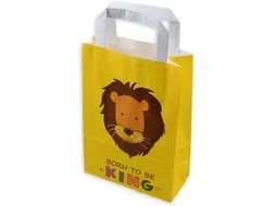 Draagtas Elco Color 18x8x26cm leeuw kraft 90grams 50 stuks