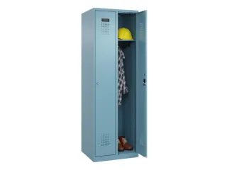 locker,HxBxD 1850x600x500mm,2vak,vak B 300mm,cil.-slot,staand op vloer - 1