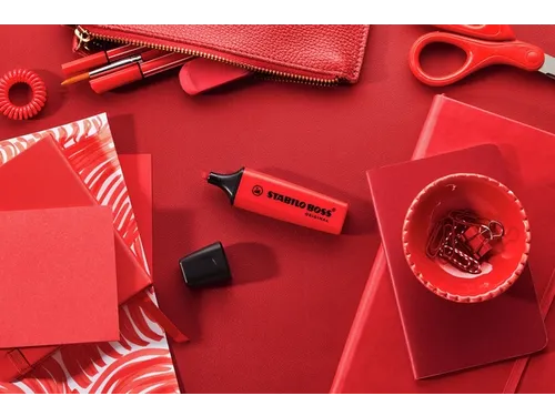 Markeerstift STABILO Boss 70/48 echt rood 15 stuks