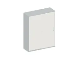 Schuifdeurkast 1540x1200x430mm Romp Lichtgrijs Decor Front Wit