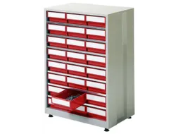 Stellingkast Hxbxd 410X605X870Mm 24Bakken Rood Frame Ral7035