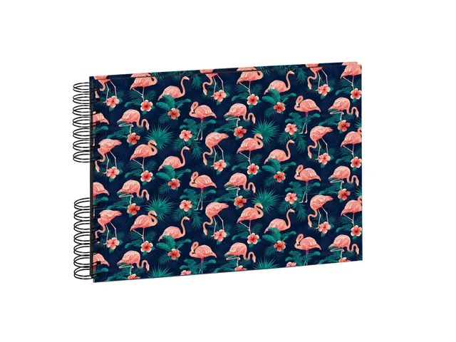 Fotoalb spiraal 50p. wit 32x22cm FLAMINGO