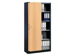 schuifdeurkast,HxBxD 1980x1200x435mm,4xStalen bodem,5 OH