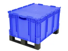 Euronorm Stapelkrat Pp 438x800x600mm 165l Dubbele Bodem Sledepoten