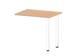 aanbouwtafel,i.h.v.,HxBxD 720-840x800x600mm,NE-esdoorn