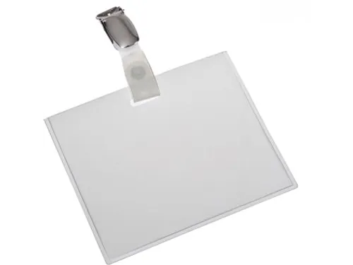 Badgehouder Met Strip En Clip 90 X 60 Mm Gesloten
