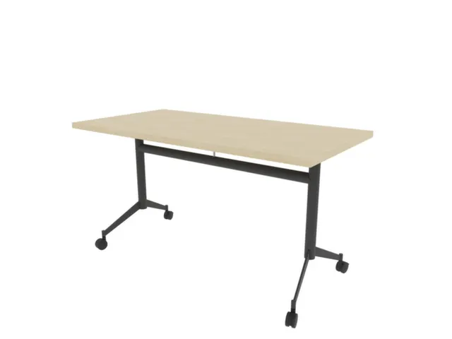 klaptafel,HxBxD 750x1400x700mm,hoekig,T-voet donkergrijs,ovale buis