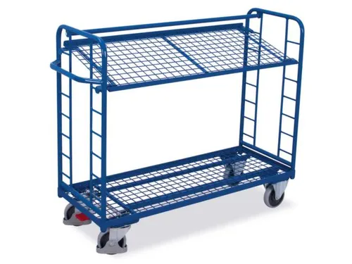 Bijzetwagen 2 Etages Draadgaas 250kg Laadvlak 1320x537mm