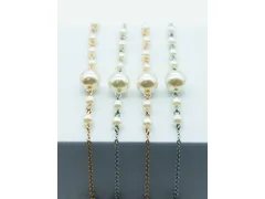 Brillenketting I Need You assorti parels met goud en zilver 4 stuks