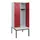 locker met bank,HxBxD 1950x800x815mm,2vak,vak B 400mm,draaigrendel