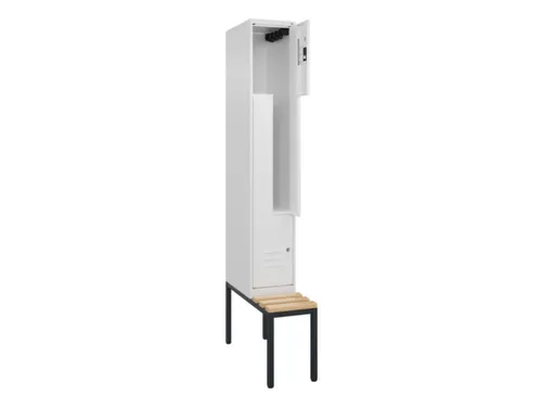 Z-garderobekast,HxBxD 2120x300x815mm,2vak,vak B 300mm,cil.-slot