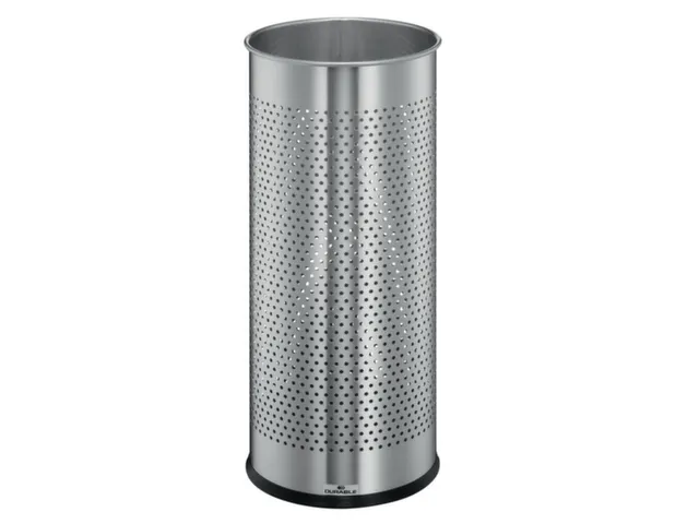 prullenmand,28,5l,HxØ 620x260mm,romp RVS,geperforeerd,vloerring