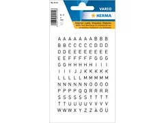Etiket Herma 4154 5mm Letters A-Z Zwart op Transparant 240 stuks