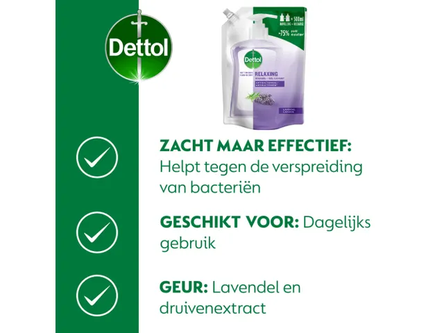 Dettol Handzeep Soothe Lavendel & Vioolbloesem navulling 500ml