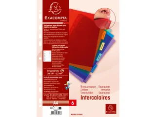 Tabblad Pp Assorti Transparant Venster A4 6-delig 11-gaats Index - 4