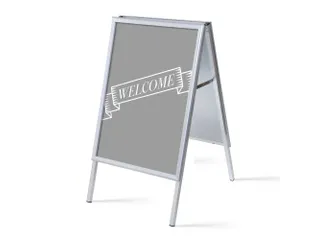 Stoepbord A1 complete set met print "WELCOME" Grijs - 1