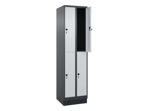 dubbeldekse locker,HxBxD 1950x500x500mm,2x2vak.,vak B 250mm
