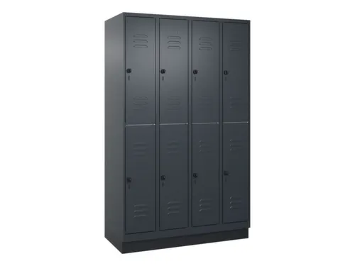 dubbeldekse locker,HxBxD 1950x1200x500mm,4x2vak.,vak B 300mm