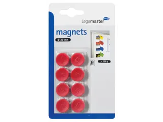 Magneet Legamaster 20mm 250gr rood 8 stuks - 1
