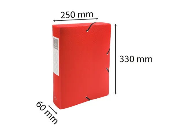 Klasseerdoos OPAK PP rug 60mm rood