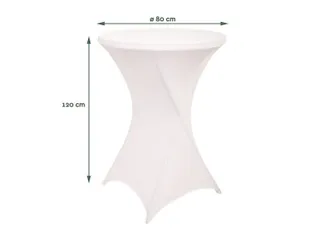 Statafelrok Wit ⌀ 80cm - 2