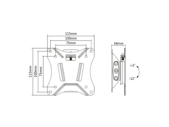 Muurbeugel 10-30 Inch Zwart Nm-w60black