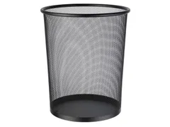 papierbak Alco metaal 15 liter zwart geperforeerd metaal