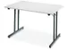 Table Pliante Empilable 120x60cm Gris Clair Piètement Noir