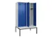 locker met bank,voor scheiding van kleding,HxBxD 2120x1200x815mm,4vak