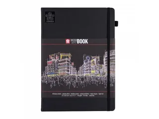Schetsboek Sakura 80 zwarte vellen 140gr 210x297mm zwart - 2