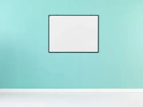Whiteboard 30x45cm Gelakt Staal Softline 8mm zwart profiel