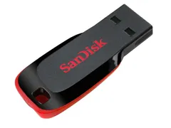 Sandisk Cruzer Blade USB Stick 64GB Zwart Rood