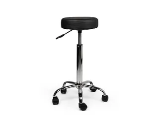 Tabouret kruk Office hoog met gasveer harde wielen zw - 2