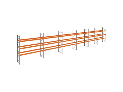 palletstelling,basis+5xaanbouw,HxBxD 3990x22300x1100mm,vakl. 3400kg