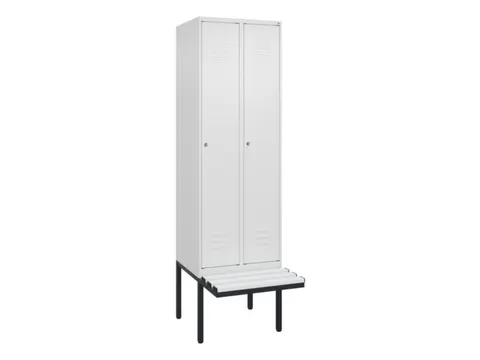 locker met bank,HxBxD 2120x600x815mm,2vak,vak B 300mm,cil.-slot