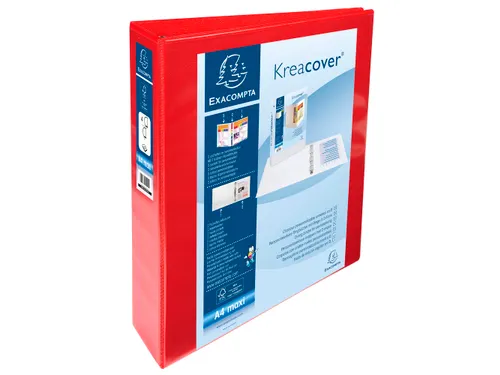 Ringmap Pp Personaliseerbaar Kreacover 4D-Ringen 40mm A4 Maxi Rood