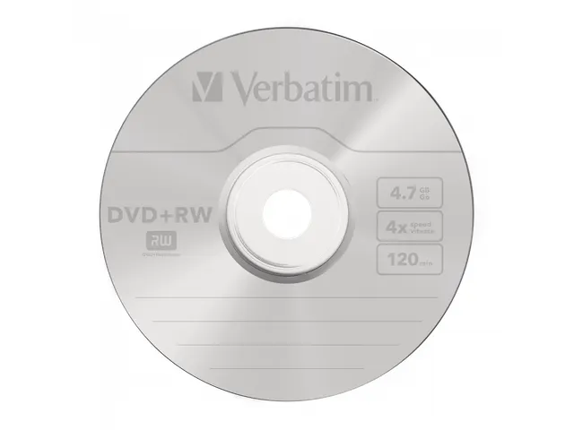 DVD+RW 4.7GB 4x Matzilver 25 Stuks