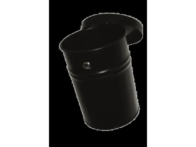 afvalbak,vlamdovend,30l,HxØ 415x344mm,wandmontage,kop zwart