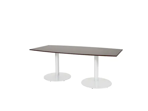 Linesto Vergadertafel Vaste Hoogte 200x100 Ton Logan 25mm Wit