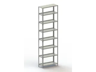 magazijnstelling,grondveld,HxBxD 2500x754x304mm,veldl. 800kg - 1