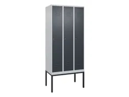 locker,HxBxD 2120x900x500mm,3vak,vak B 300mm,cil.-slot,voetonderstel