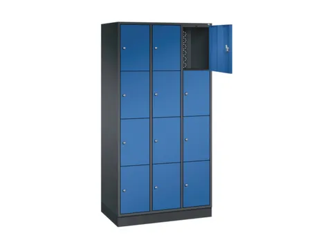 lockerkast,HxBxD 1950x920x500mm,3x4vakken,cil.-slot,sokkel