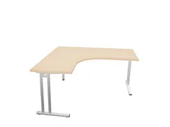 bureau in vrije vorm,HxBxD 740x1600x1600mm,vrije vorm,NE-esdoorn