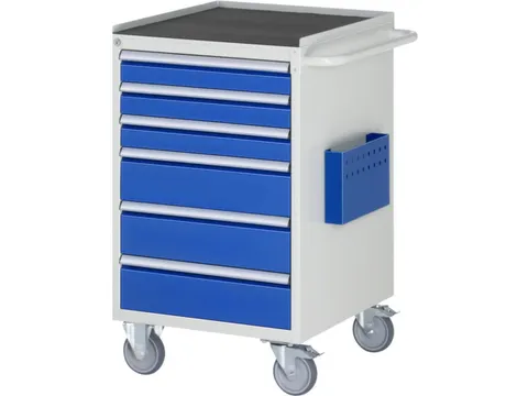 gereedschapswagen 975x580x650mm metaalblad 450kg 6 laden RAL5010