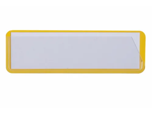 etikethouder,HxL 40x120mm,achterzijde magnetisch,geel