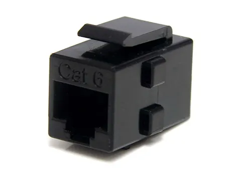 Cat6 RJ45 Contactbus Koppelstuk Netwerk - F/F Zwart