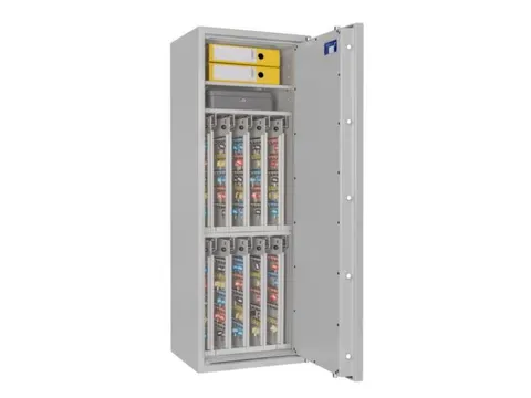 sleutelkluis,HxBxD 1400x500x420mm,800haak,legborden,romp RAL7035