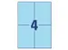 Gekleurde Etiketten 105x148mm Blauw 42822 1000 Vel